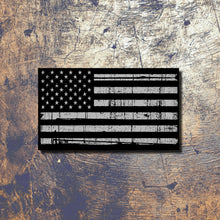 Load image into Gallery viewer, Black Distressed Flag Sticker Decal