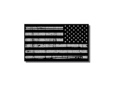 Load image into Gallery viewer, Black Distressed Flag Sticker Decal