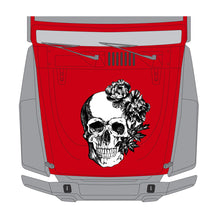 Load image into Gallery viewer, Large Jeep Hood Decal - Skull and Roses