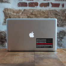 Load image into Gallery viewer, Thin Red Line Tattered Flag Decal
