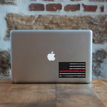 Load image into Gallery viewer, Thin Red Line Tattered Flag Decal