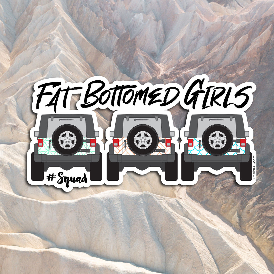Jeep Fat Bottomed Girls Decal