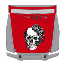 Load image into Gallery viewer, Large Jeep Hood Decal - Skull and Roses
